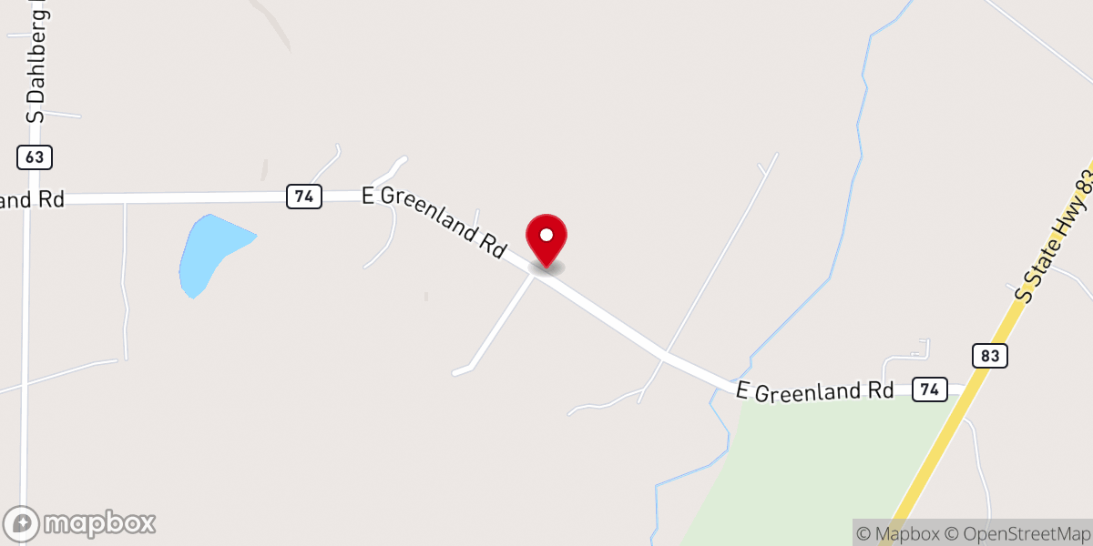 Map showing location of Spring Valley Chapel