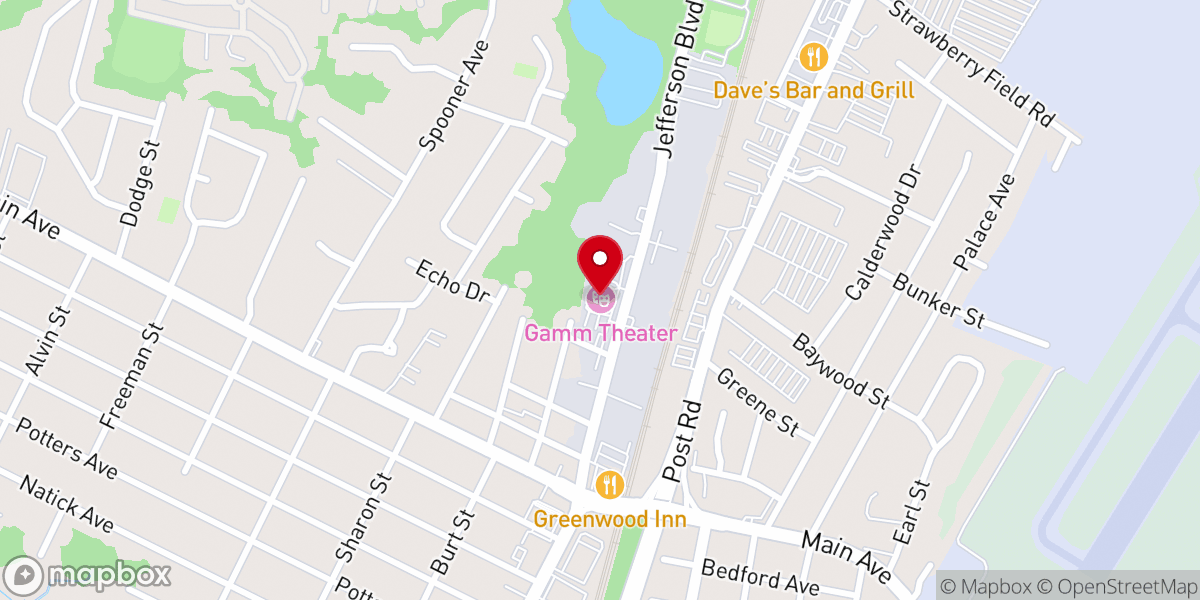 Map showing location of The Gamm Theatre