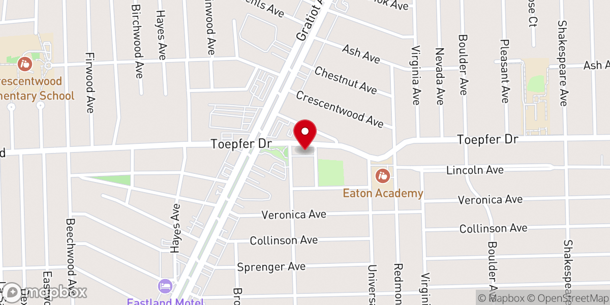 Map showing location of Mercy Faith Temple CoGiC