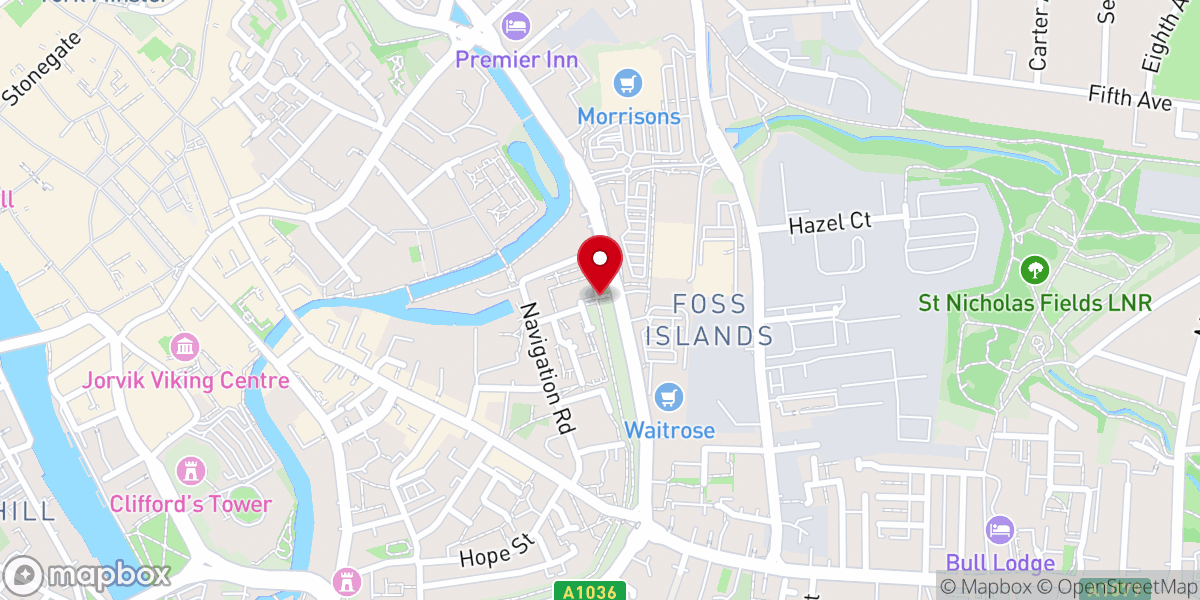 Map showing location of Red Tower