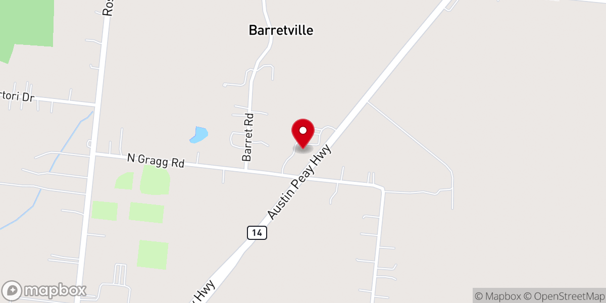 Map showing location of Community Baptist Church Rosemark