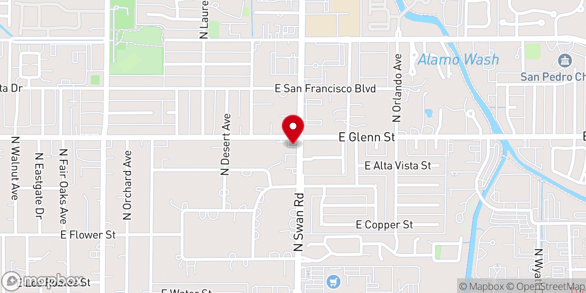 Map showing location of North Swan Baptist Church
