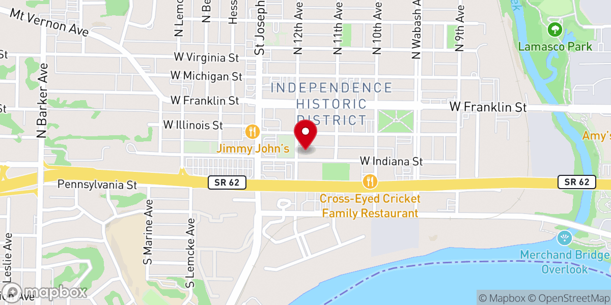 Map showing location of Glory Road Baptist Church