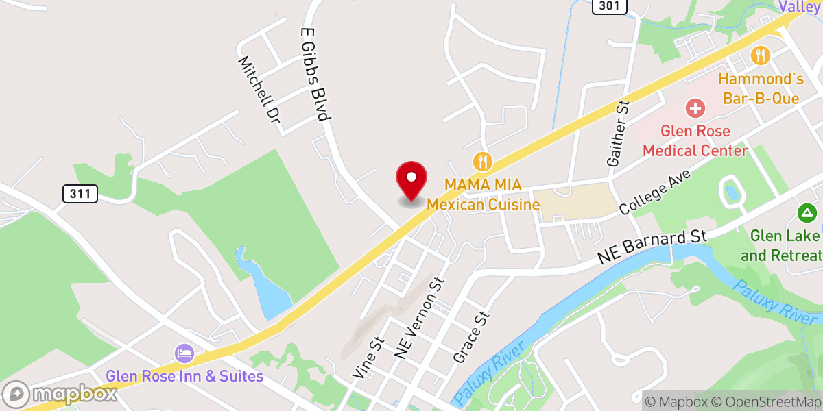 Map showing location of Glenview Church of Christ