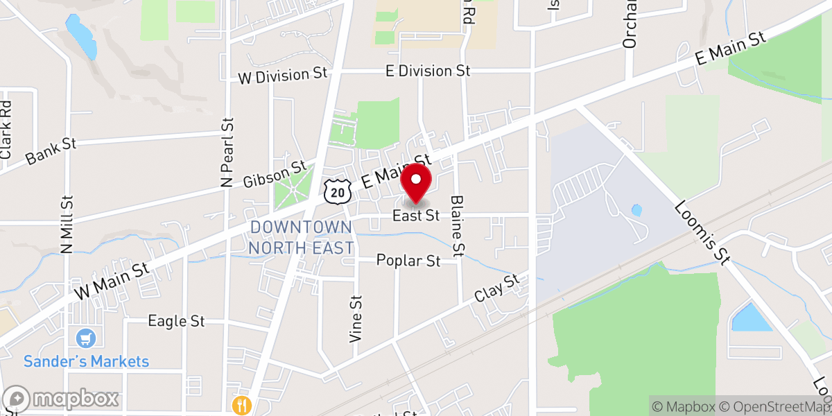 Map showing location of Lakeshore Free Methodist Church