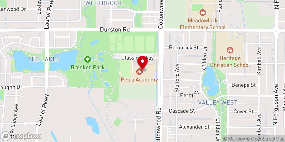 Map showing location of Trinity Church