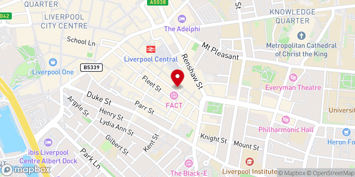 Map showing location of Somewhere Else