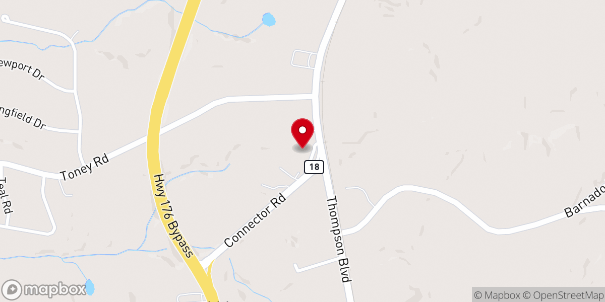 Map showing location of Union County Baptist Association