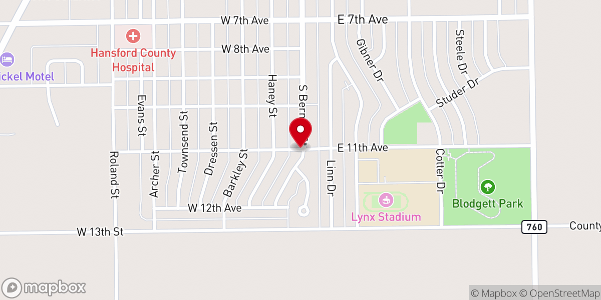Map showing location of Faith Lutheran Church