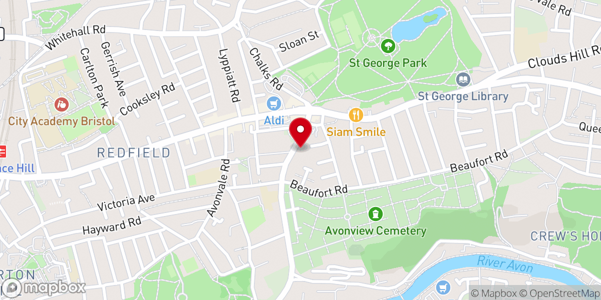 Map showing location of St Marina Coptic Church Bristol