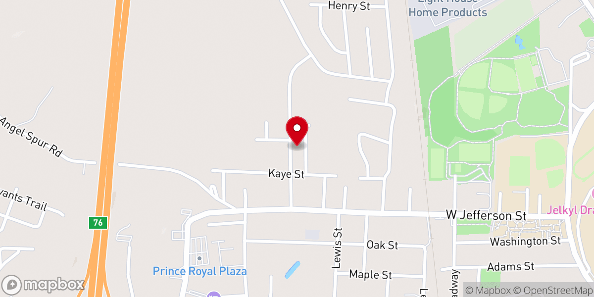 Map showing location of Providence Baptist Church