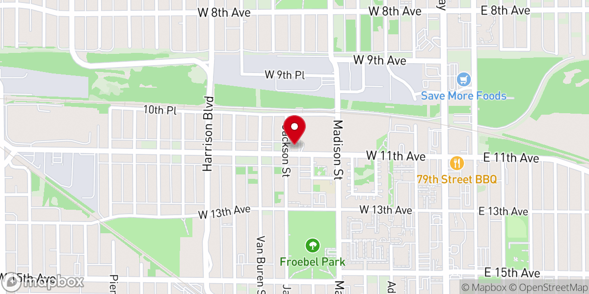 Map showing location of Gethsemane Missionary Baptist Church