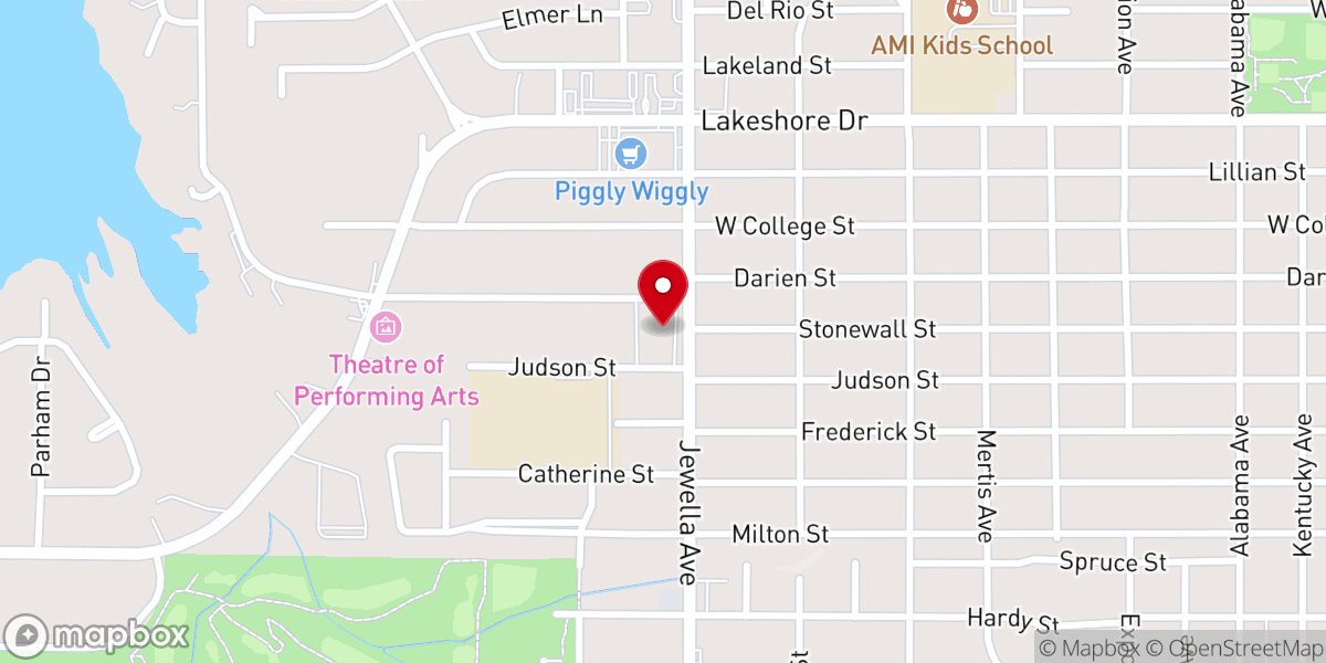 Map showing location of New Elizabeth Mssnry Baptist Church