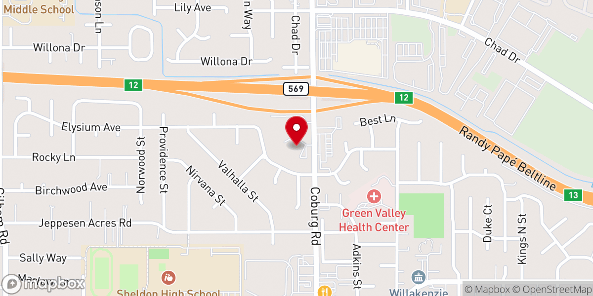 Map showing location of Our Saviour's Lutheran Church