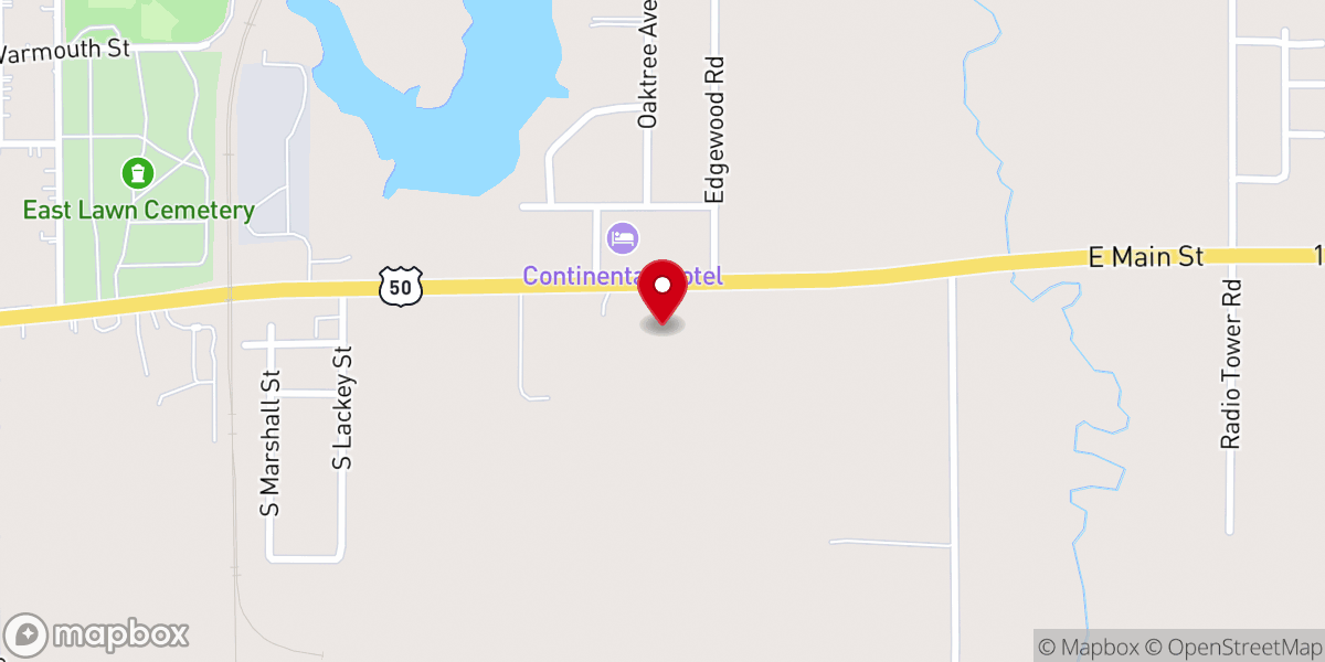 Map showing location of First Pentecostal Church