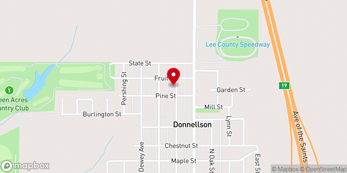 Map showing location of Zion Mennonite Church