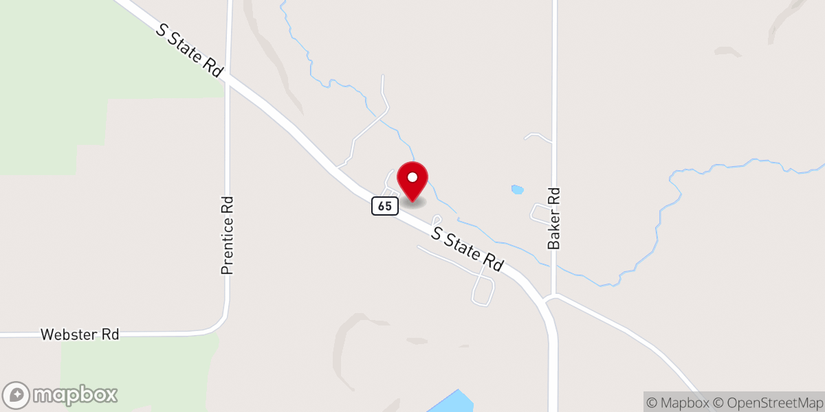 Map showing location of Lott Baptist Church