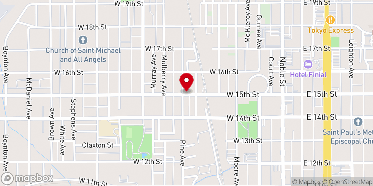 Map showing location of Miracle Revival Temple