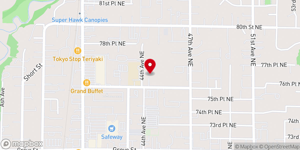 Map showing location of Mountainside Fellowship Church