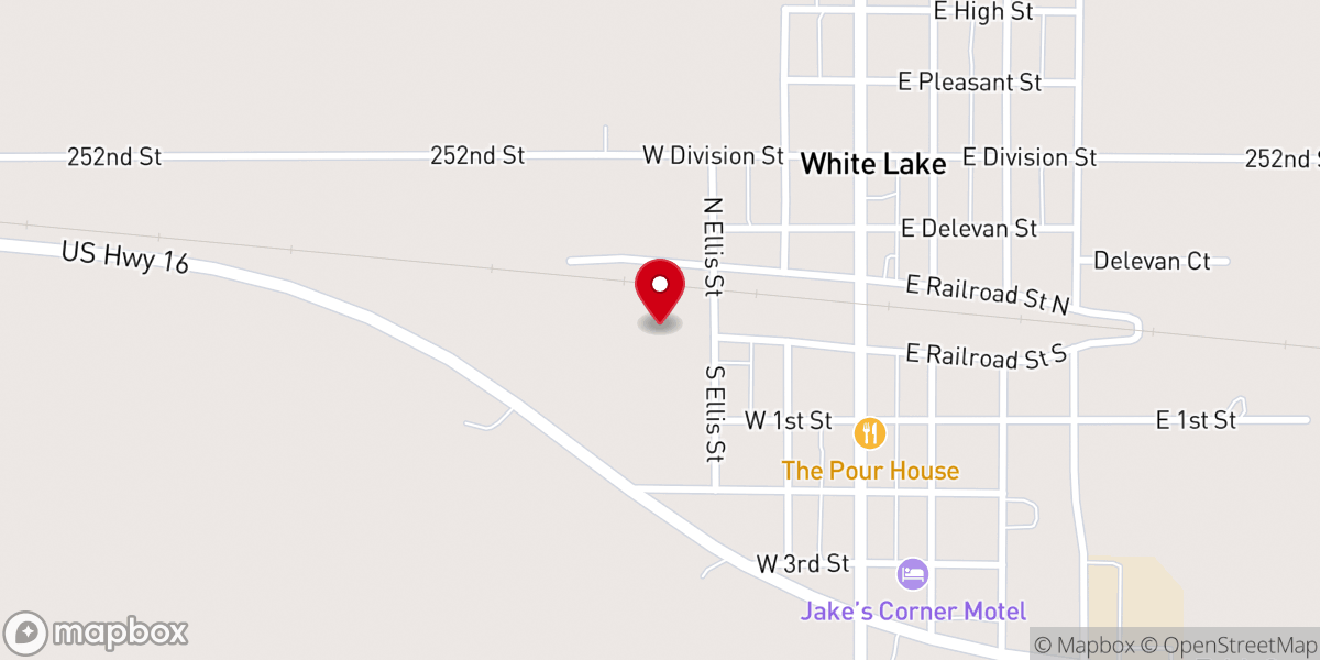 Map showing location of St. Peter’s Catholic Church