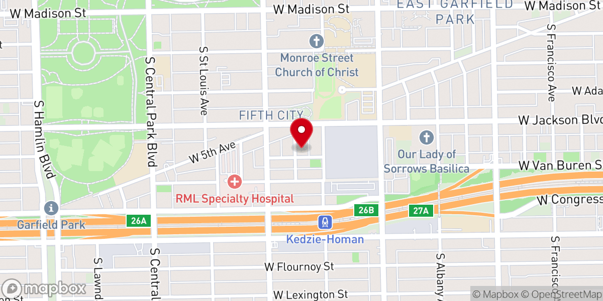 Map showing location of King David Baptist Church