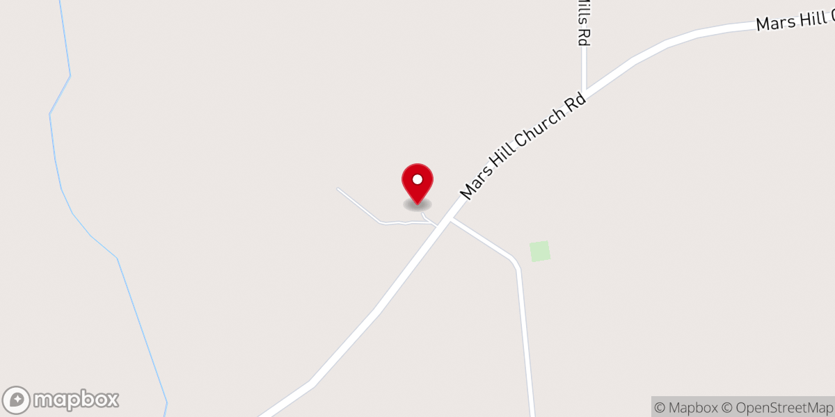 Map showing location of Mars Hill Church