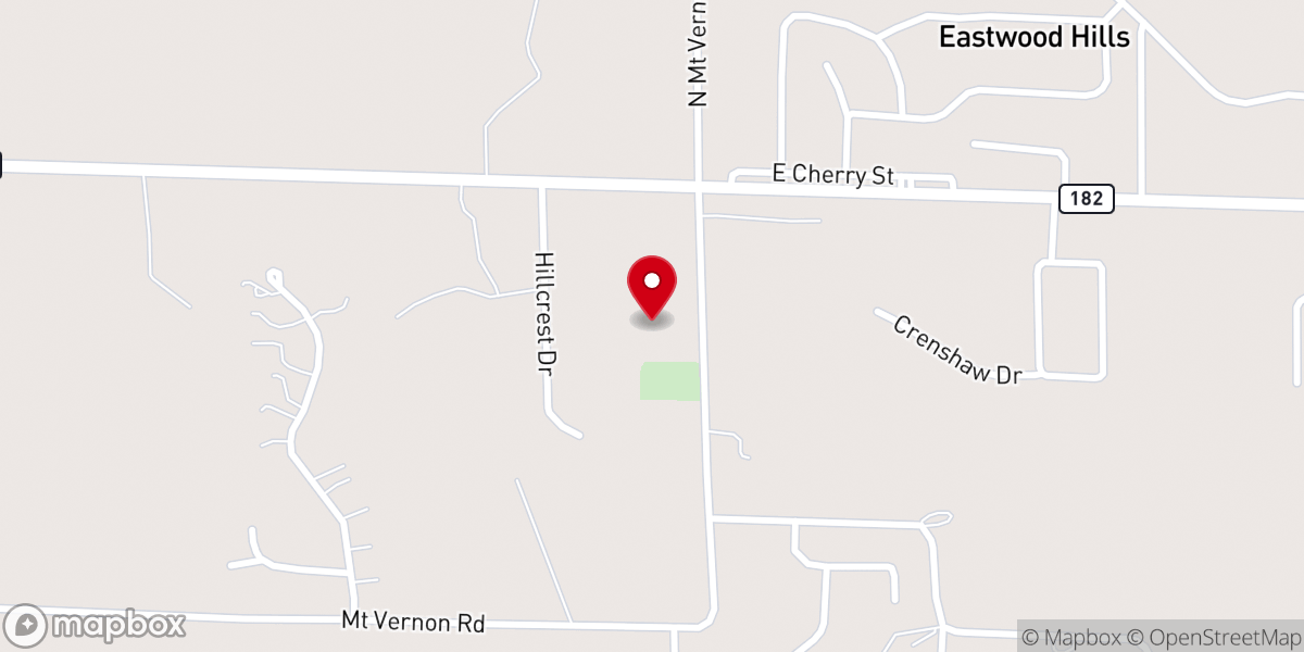 Map showing location of Mt Vernon Church