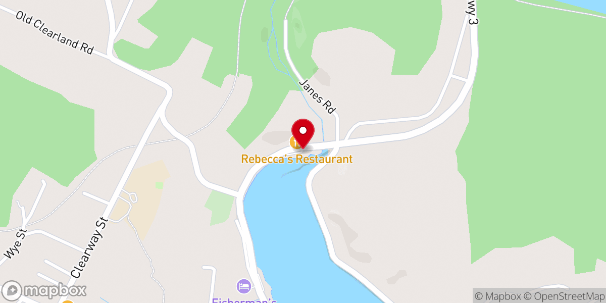 Map showing location of Mahone Bay Churches Viewpoint