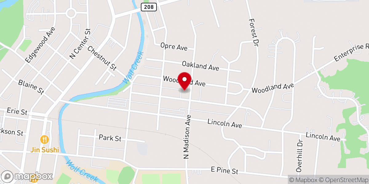 Map showing location of Grove City Christian Academy