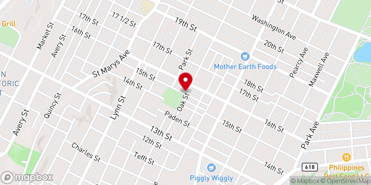 Map showing location of Gateway Apostolic Church