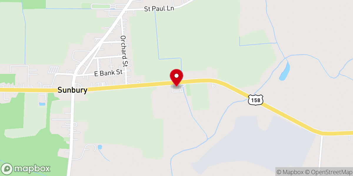 Map showing location of St. John AME Zion Church