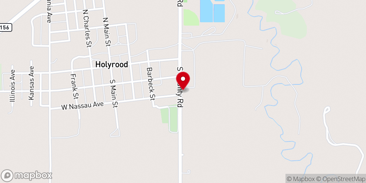 Map showing location of St Peter Lutheran Church