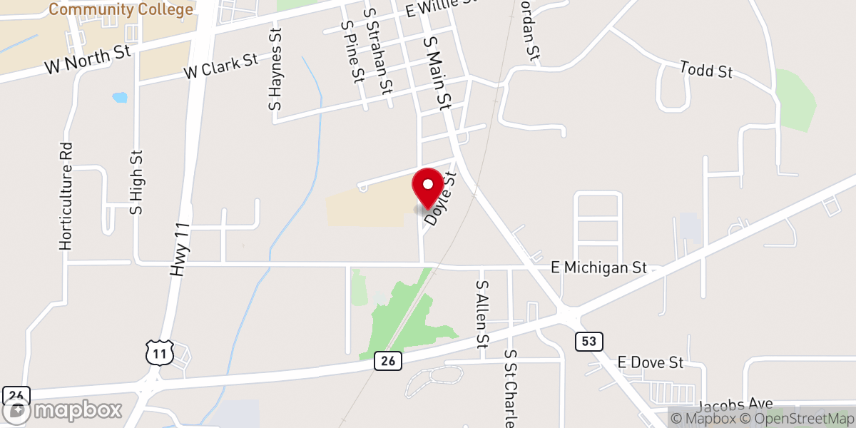 Map showing location of Ruth Memorial Presbyterian Church