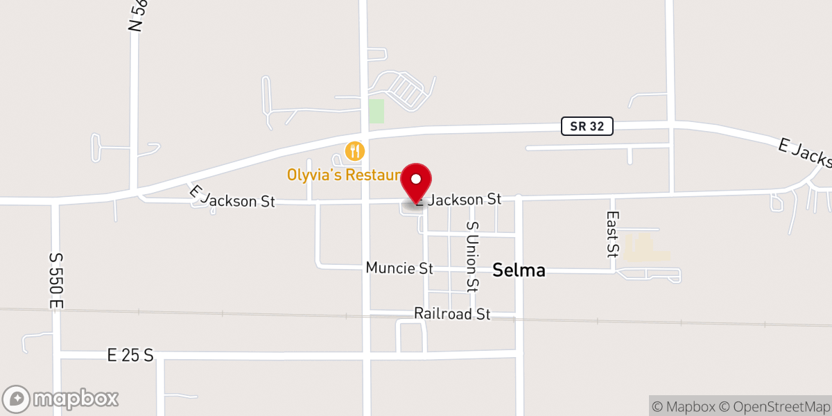 Map showing location of Selma Christ Global Methodist Church