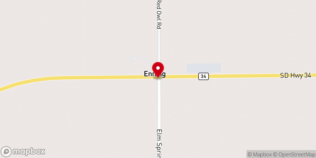 Map showing location of Enning