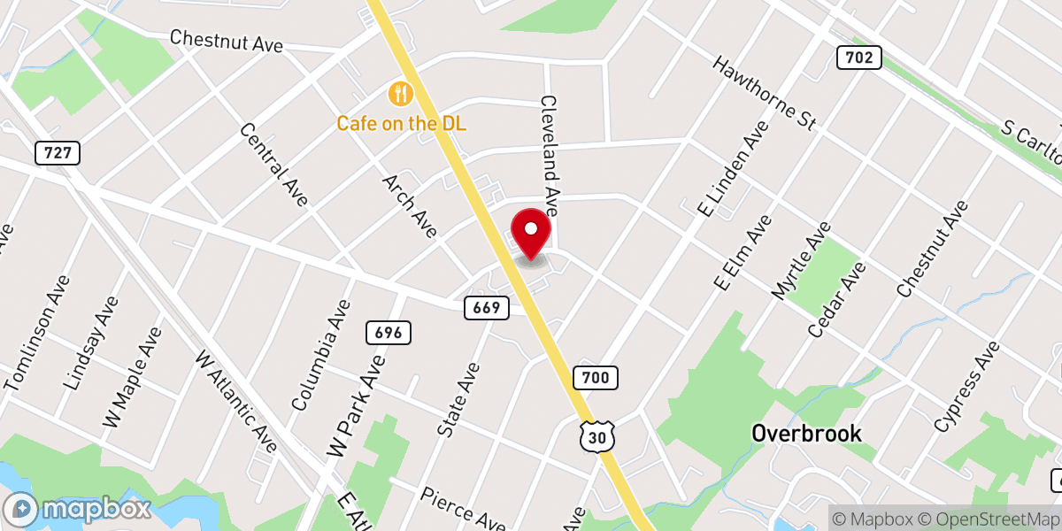Map showing location of Our Lady of Guadalupe Parish Shrine - St. Lawrence Roman Catholic Church