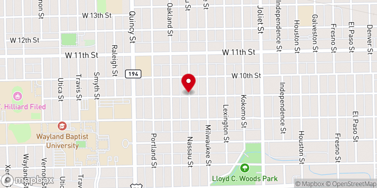 Map showing location of Plainview Orthodox Presbyterian Church