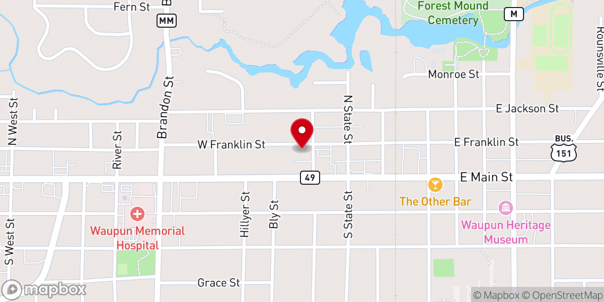 Map showing location of St. Joseph Parish Center