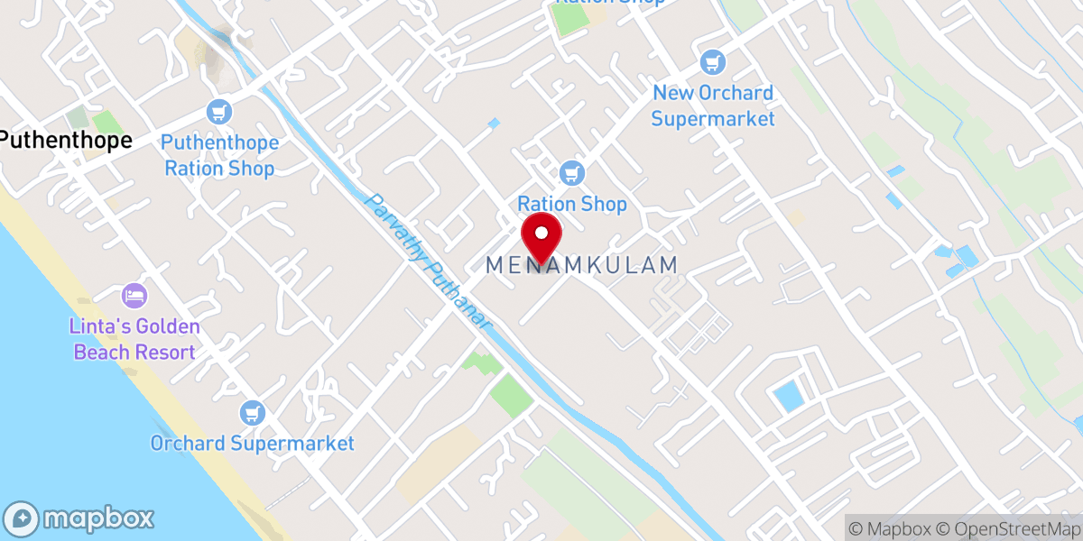 Map showing location of Fathimapuram Roman Catholic Church