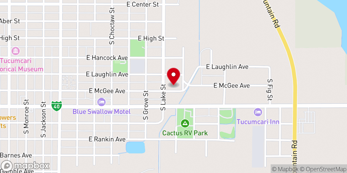 Map showing location of Legacy Church - Tucumcari Campus
