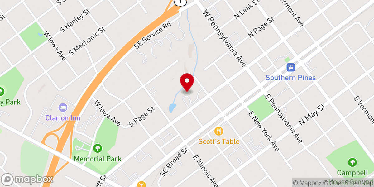 Map showing location of Calvary Christian School