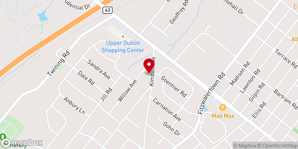 Map showing location of Shalom Assembly of God