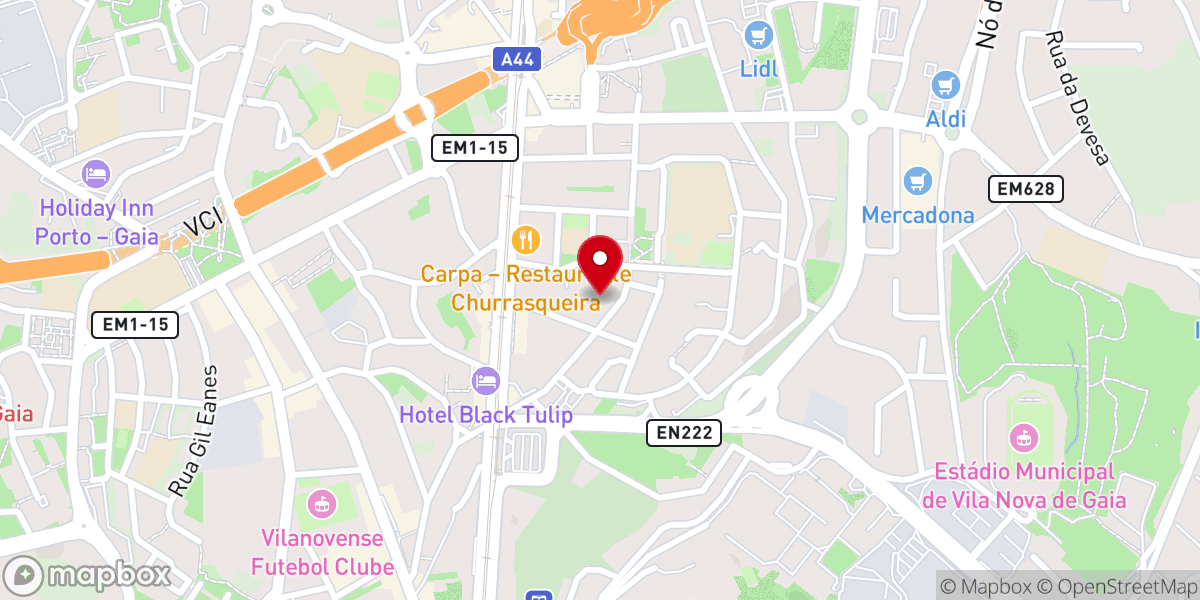 Map showing location of Calvary Chapel Grande Porto
