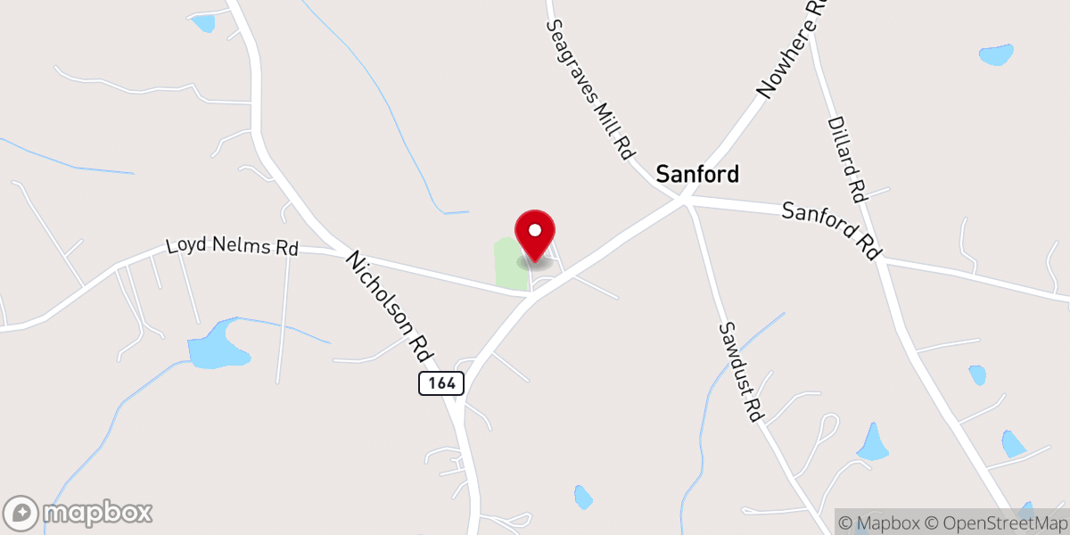Map showing location of Gordon's Chapel Methodist Church
