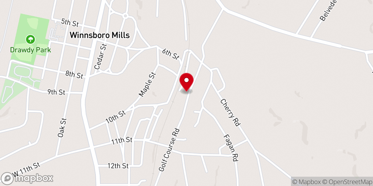 Map showing location of Greater Than Life Church