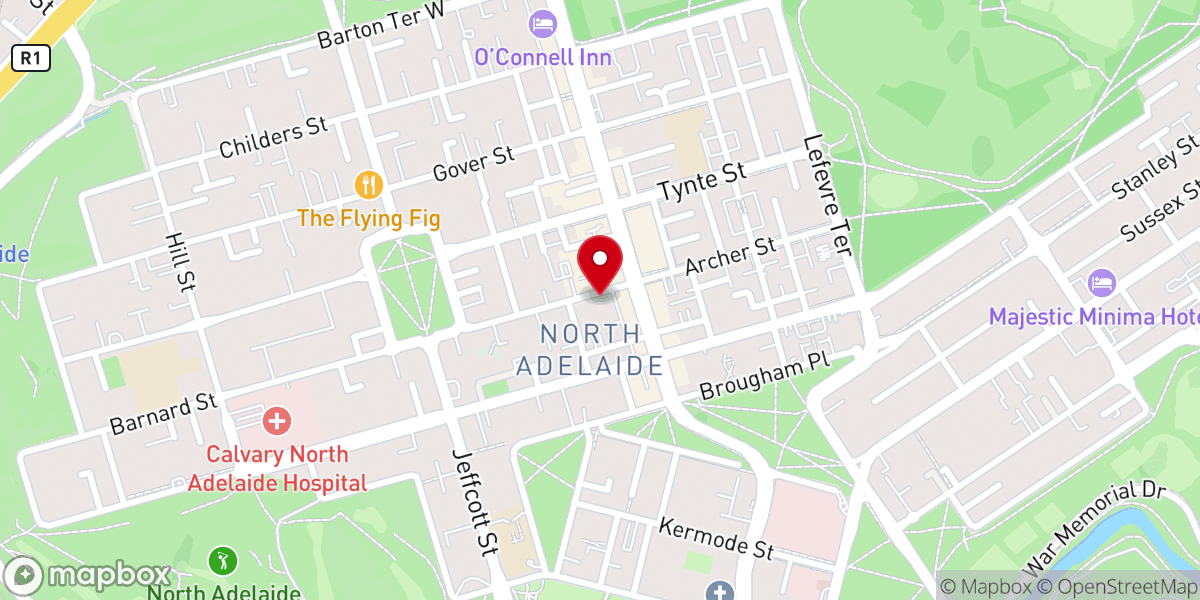 Map showing location of Lutheran Church of Australia SA-NT District Inc