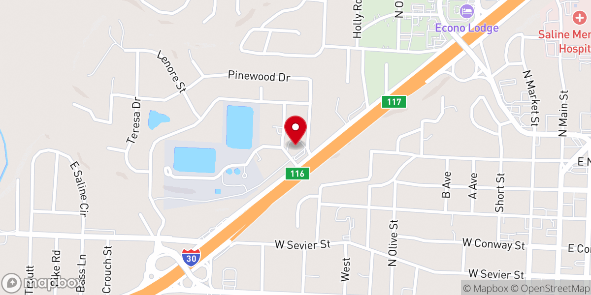 Map showing location of First Christian Church