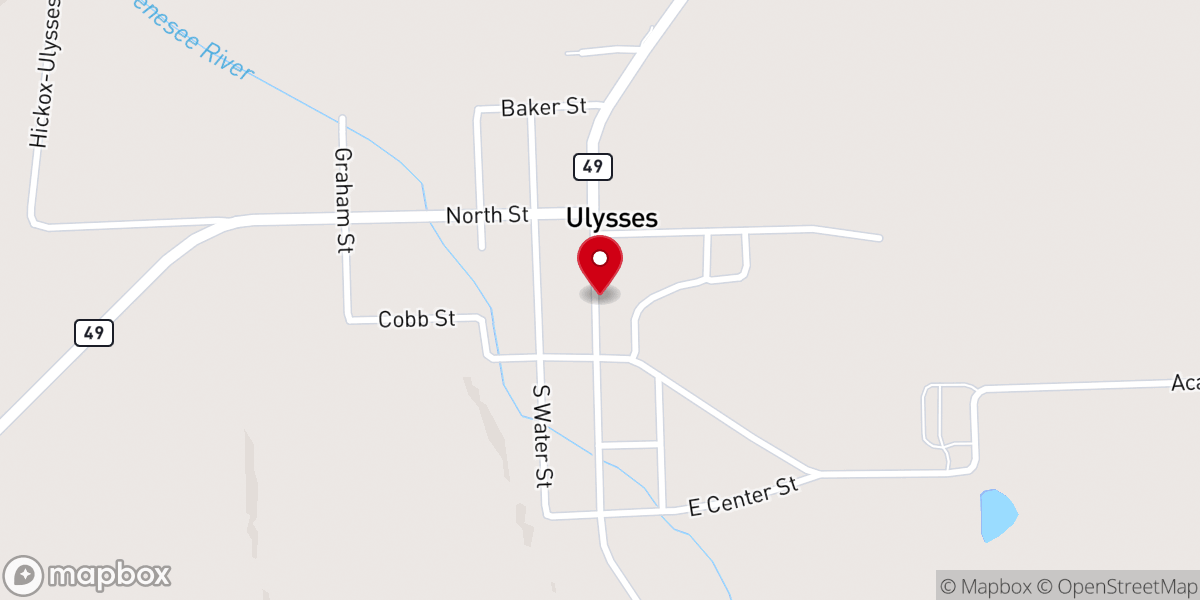 Map showing location of Ulysses Community Center