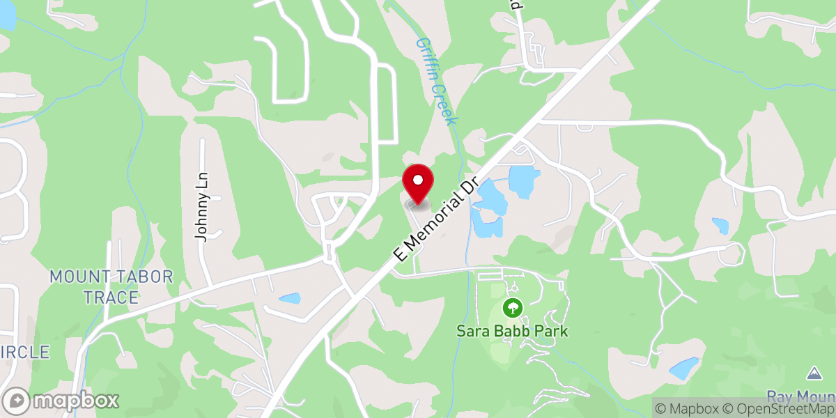 Map showing location of Mt Olive Church
