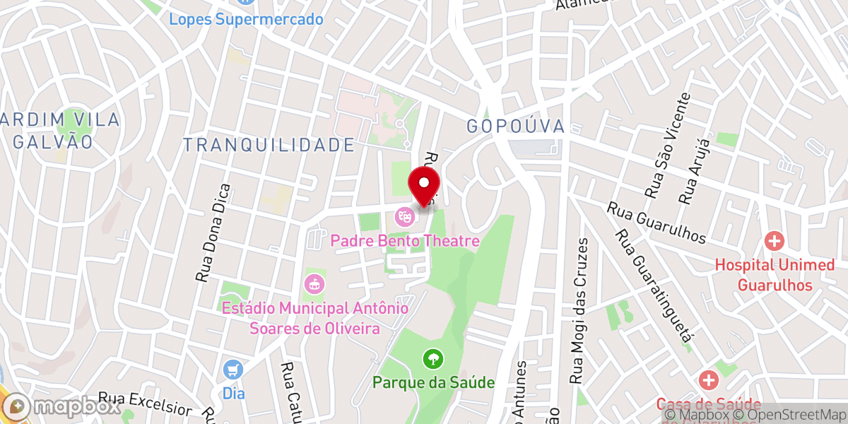 Map showing location of Paróquia São Charbel